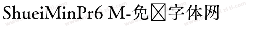 ShueiMinPr6 M字体转换